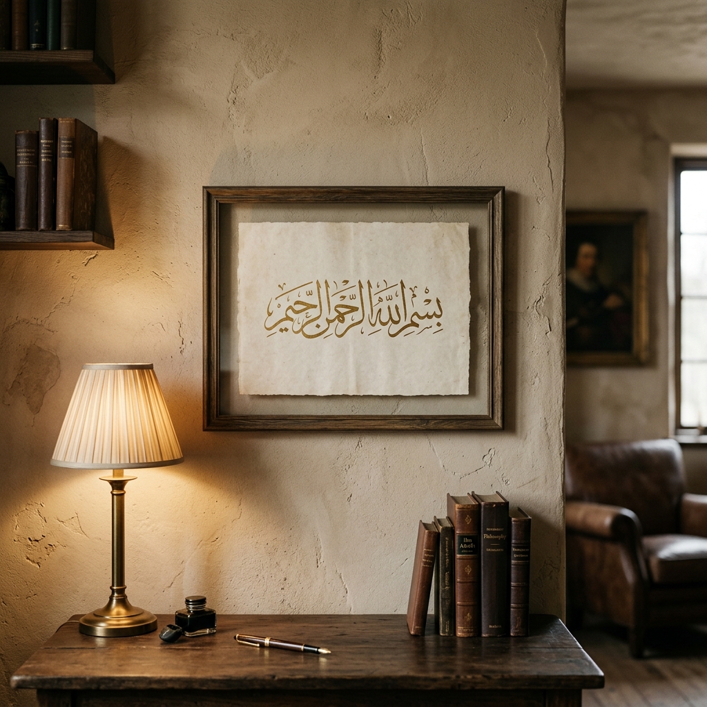 Pencil sketch of Arabic script