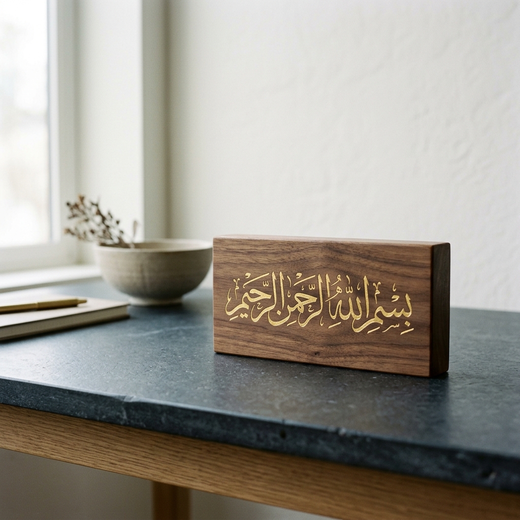 Mini Desk Reminders — small format Arabic script art for everyday presence